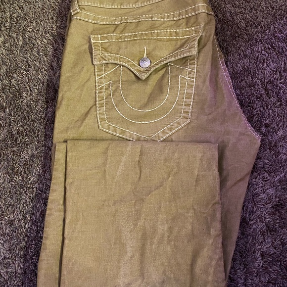 Mens True Religion World Tour Jeans / Color: Beige-Tan / Size: 42 - Picture 5 of 6